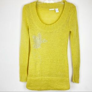 Pandemonium pale lemon colored long sleeve sweater